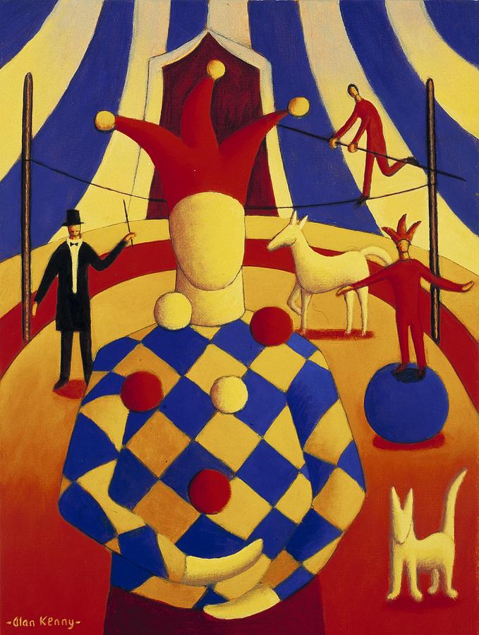 679x900 The Circus Blind Juggler Painting By Alan Kenny - Circus Painting