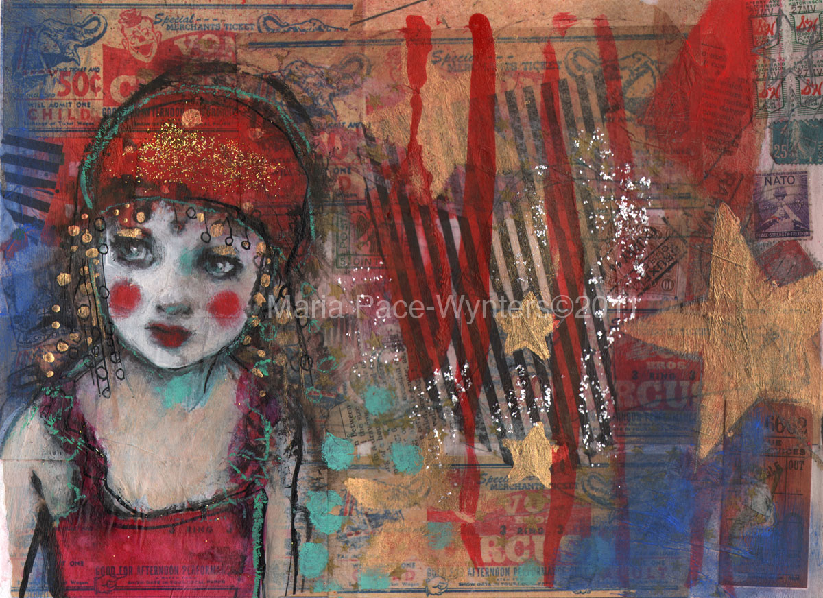 1200x872 Circus Girl Maria Pace Wynters - Circus Painting
