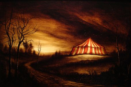 455x302 Indigo Orangutan Circuscarnival Orangutan, Dark - Circus Tent Painting