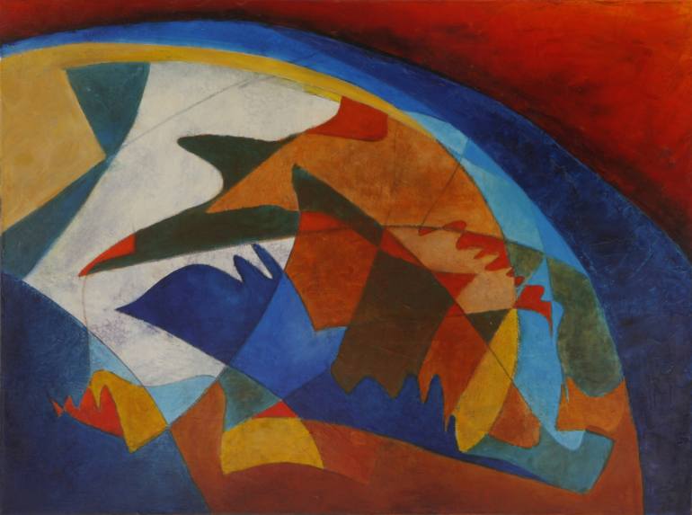 770x573 Saatchi Art Under The Circus Tent Painting By Eva Hoffmann - Circus Tent Painting