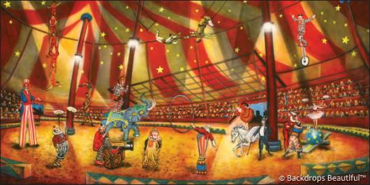 530x265 Backdrops Beautiful Hand Painted Scenic Backdrop Rentals And Sales - Circus Tent Painting