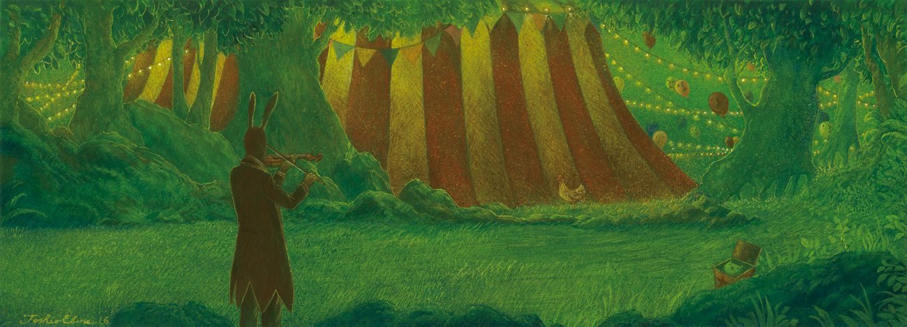 1300x469 Behind The Circus Tent By Ebineyland - Circus Tent Painting