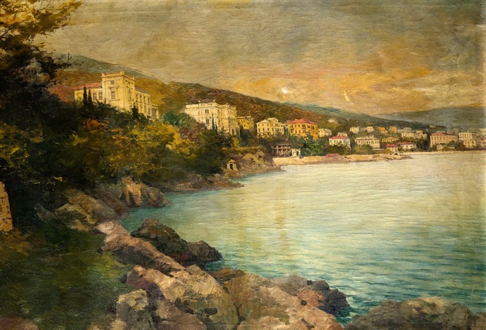 691x470 City By The Lake By Gyula On Artnet - City By The Lake Painting