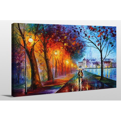 490x490 Pictureperfectinternational City By The Lake By Leonid Afremov - City By The Lake Painting
