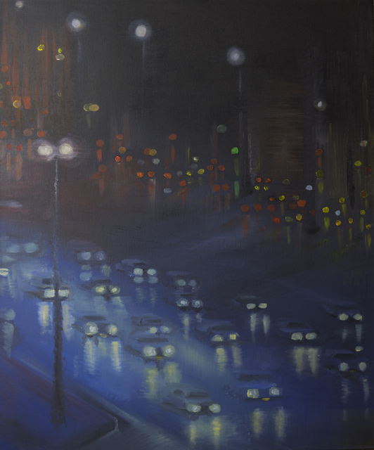 532x640 Natia Khmaladze Artwork City Lights Through Tears Original - City Lights Painting