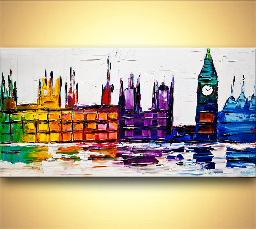 850x761 Painting - City Lights Painting