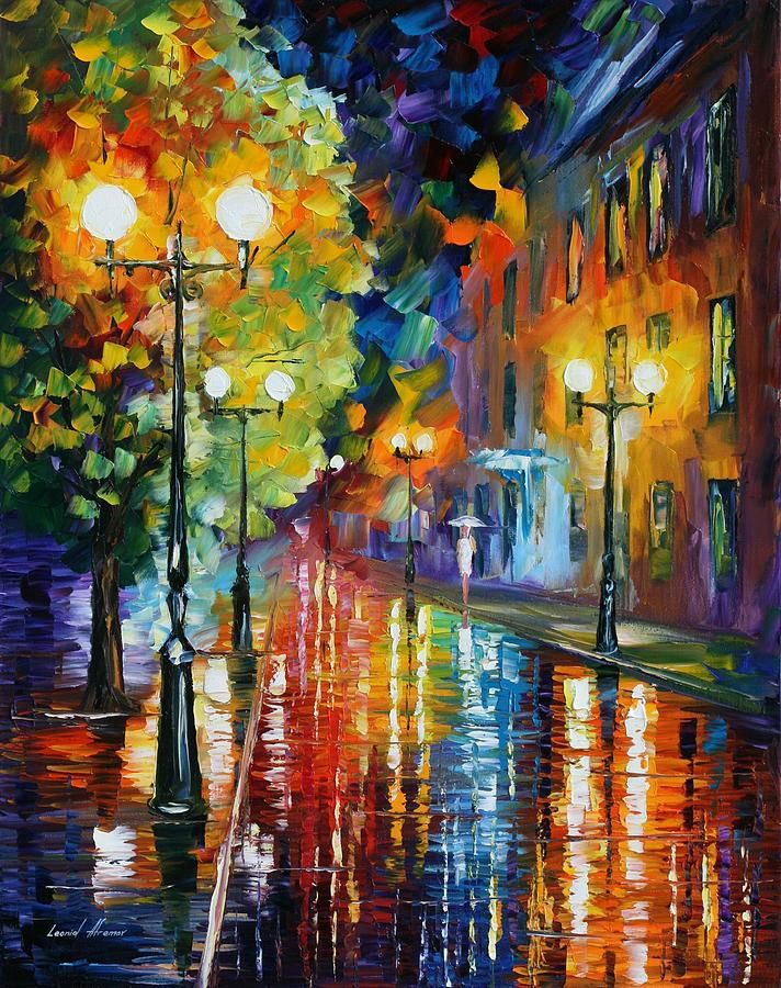 712x900 City Lights Canvas Print Canvas Art By Leonid Afremov - City Lights Painting