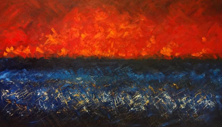 770x441 Saatchi Art City On Fire Painting By Patricia Palomo - City On Fire Painting
