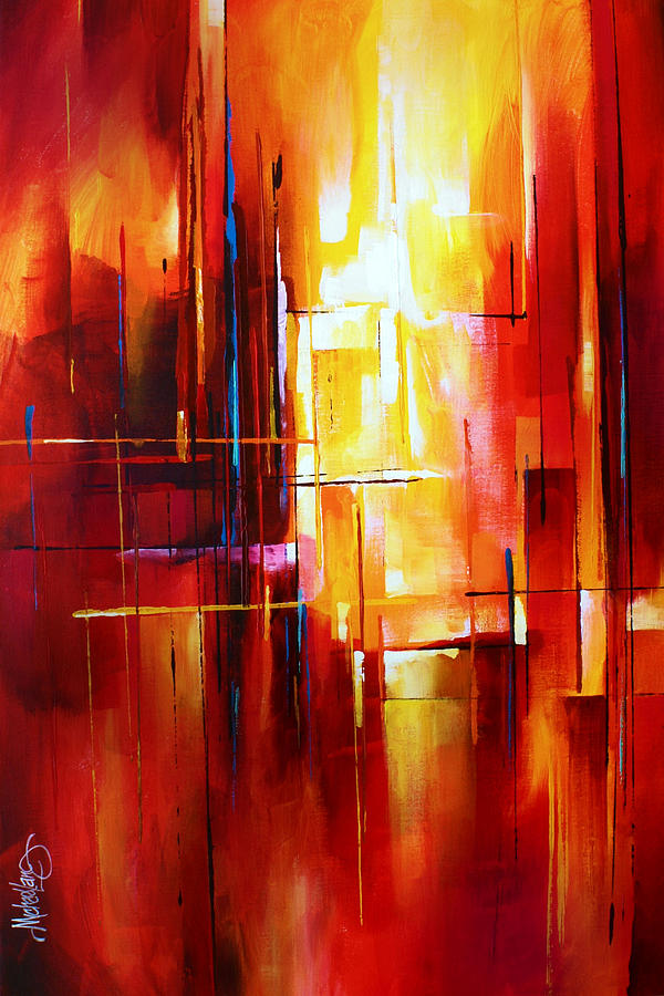600x900 City Of Fire' Painting By Michael Lang - City On Fire Painting