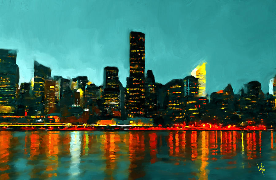 900x587 New York City New York Skyline Painting Nyc Painting Painting By - City Painting