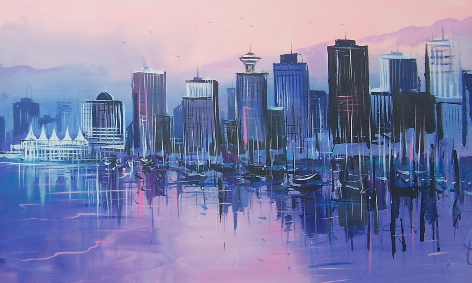 1514x908 Painting Of West Coast Scene Paul Ygartua - City Painting