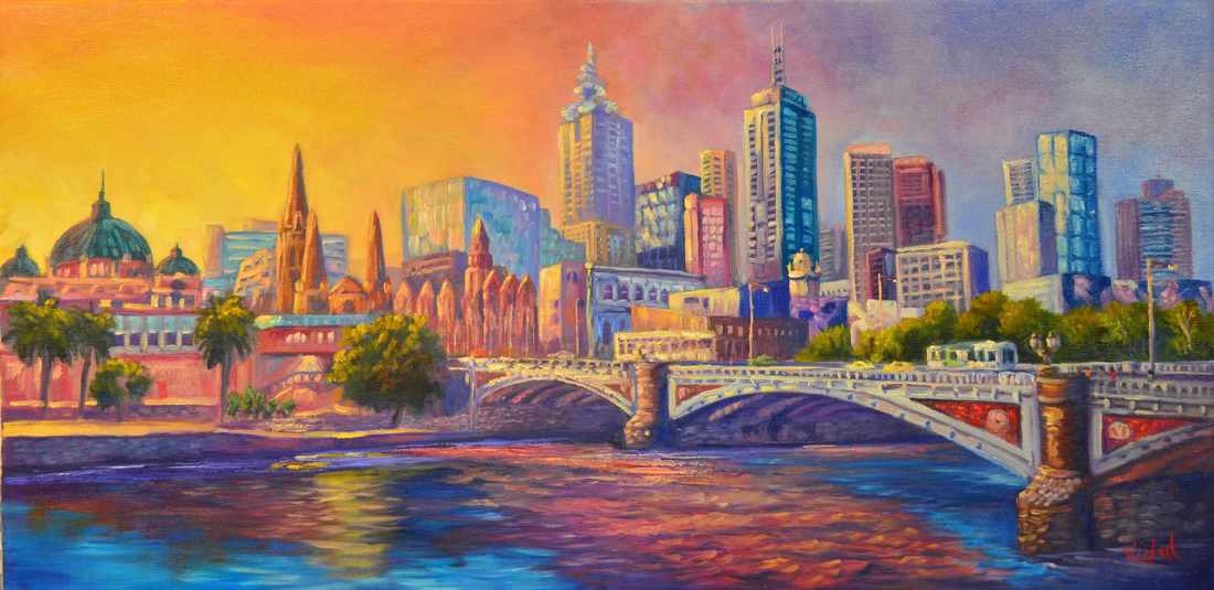 1100x535 Artist Christopher Vidal - City Painting