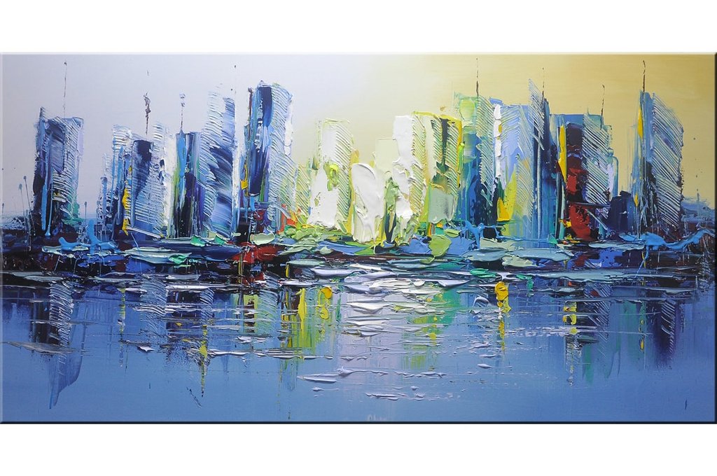 1024x680 Blue City Loko Deko - City Painting