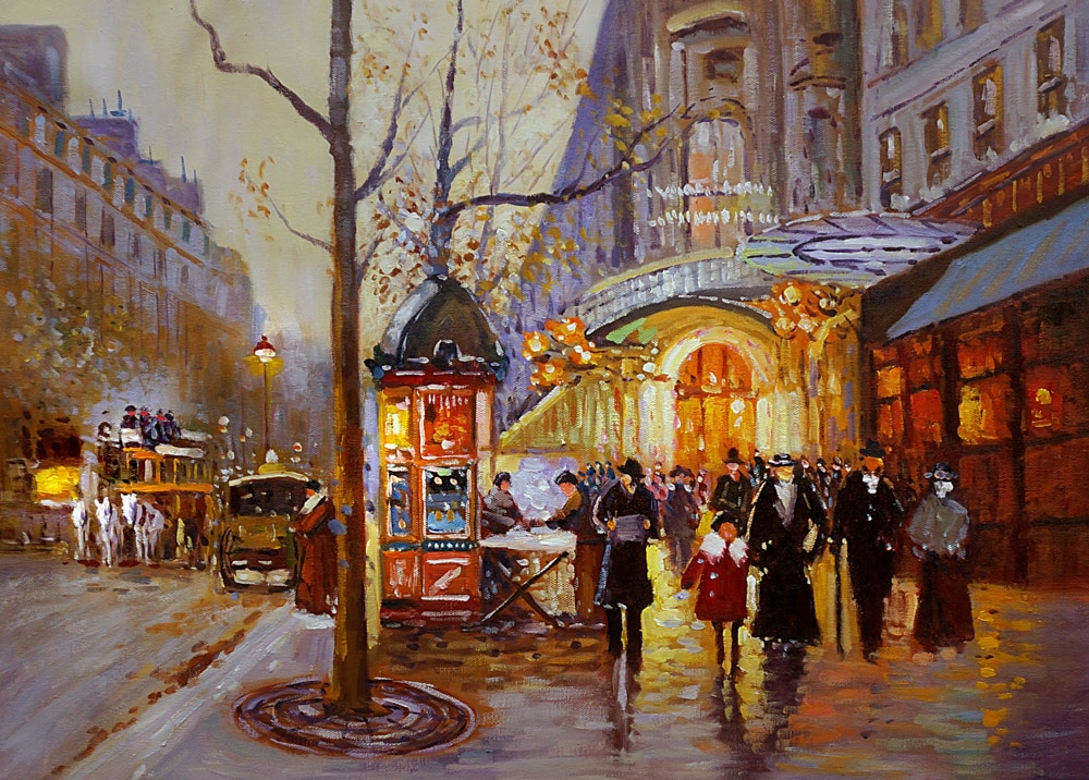 1000x716 Buy Drizzle In The City By Community Artists Group@ Rs. 3590. Code - City Painting