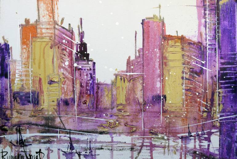 770x519 Saatchi Art City Skyline Painting By Irina Rumyantseva - City Skyline Painting