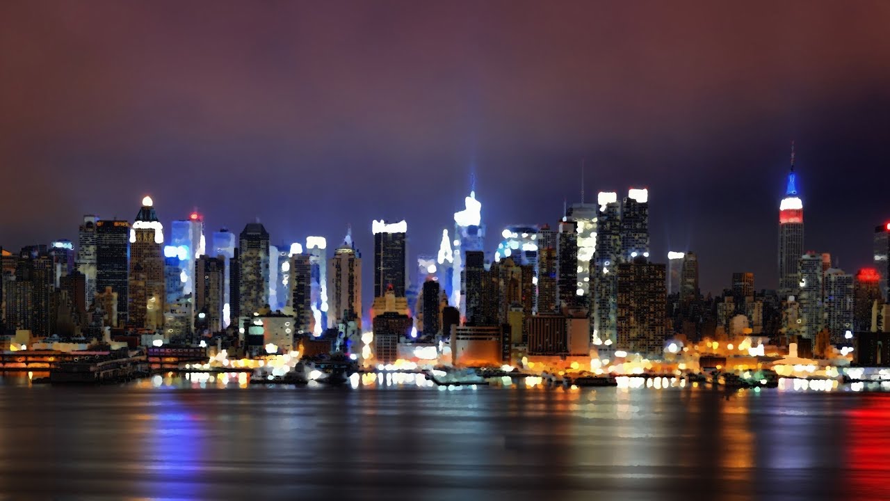 1280x720 City Skyline Painting On Canvas How To Paint New York City - City Skyline Painting