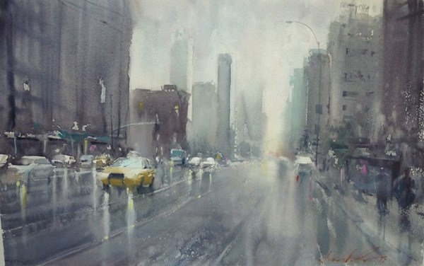 600x376 New York City Frank Eber A Painter's Blog - City Watercolor Painting
