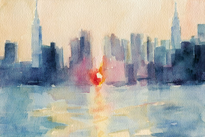 400x267 New York City Illustrations - City Watercolor Painting