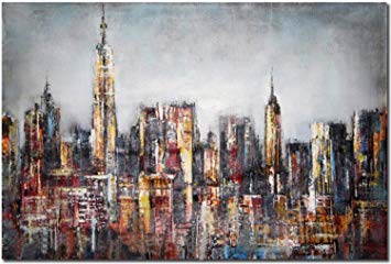 355x240 Osm Art Top Skills Artist Hand Painted Modern Abstract - Cityscape Oil Painting