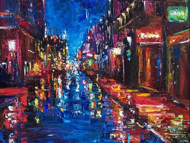 669x504 New Orleans Cityscape Painting Art By Debra Hurd By Artist Debra - Cityscape Painting