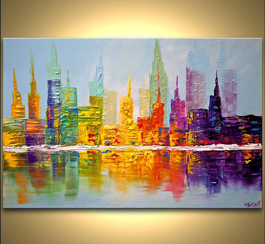 850x781 Painting - Cityscape Painting