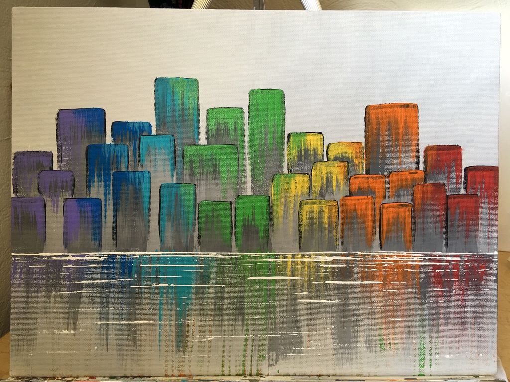 1024x768 Cityscape Painting 9 Steps (With Pictures) - Cityscape Painting