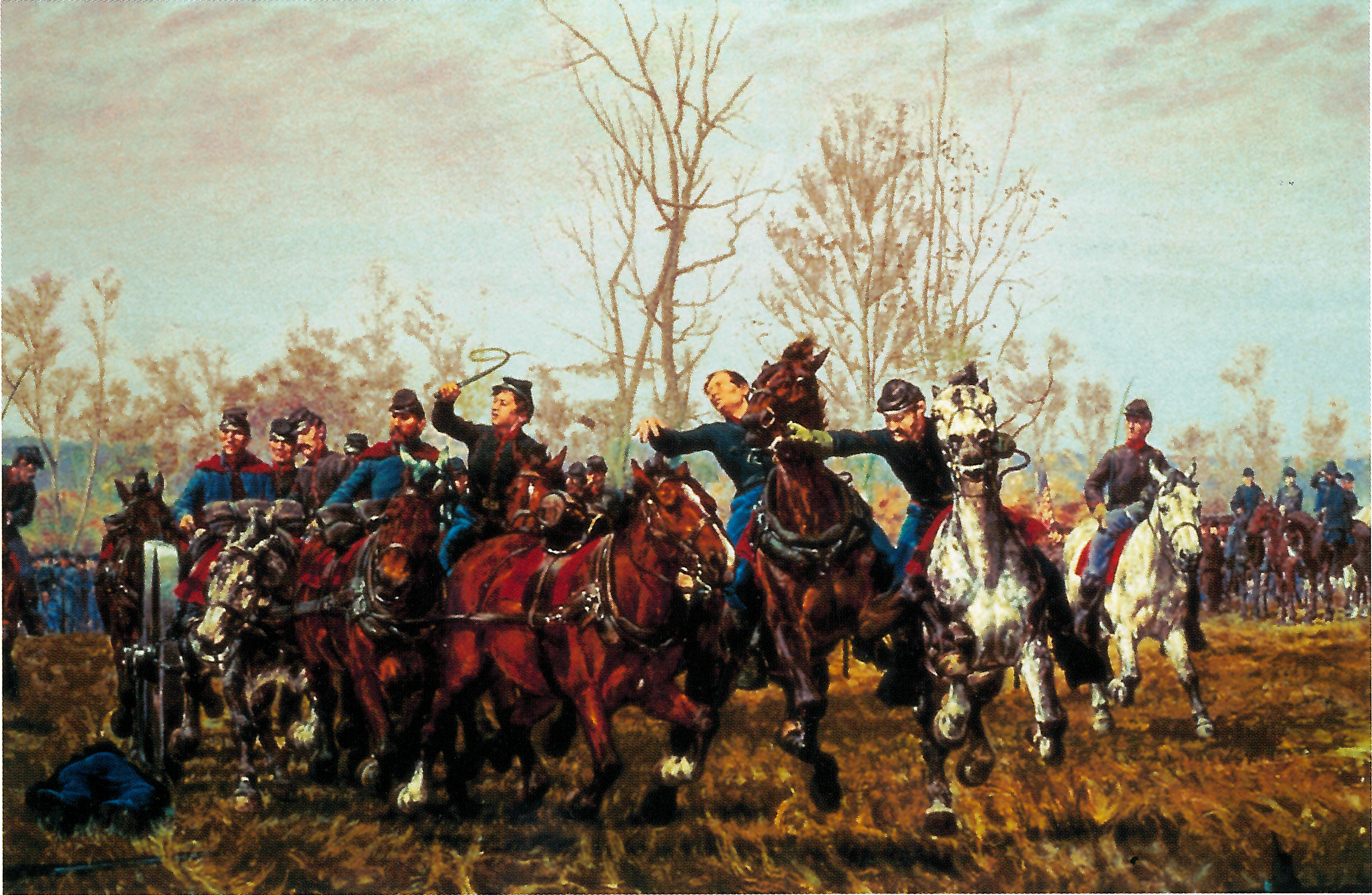 3000x1958 Filecivil War Battle Scene 1887 William T Trego.png - Civil War Battle Painting
