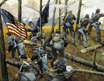 336x262 Stories - Civil War Battle Painting