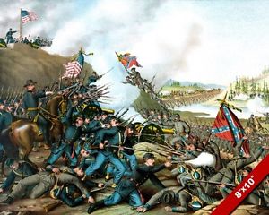 300x240 The Battle Of Franklin Tn Us Civil War Oil Painting Art Real - Civil War Oil Painting