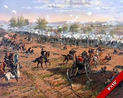 400x320 The Battle Of Gettysburg Us Civil War Oil Painting Art Real Canvas - Civil War Oil Painting