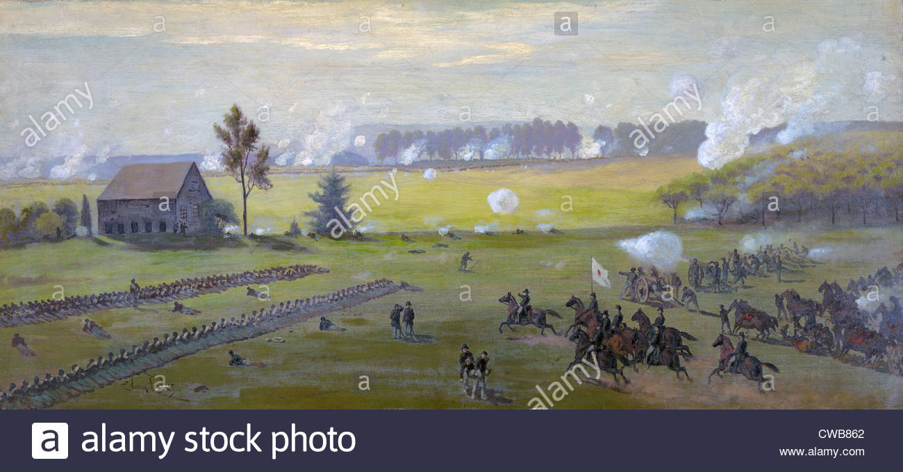 1300x680 The Civil War. The Battle Of Gettysburg. Oil Painting By Edwin - Civil War Oil Painting