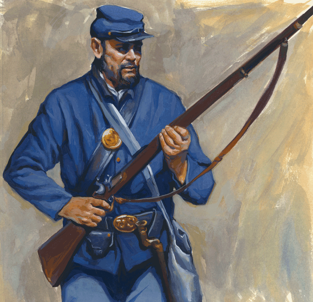 1010x975 Civil War Soldier Gouache By Grobles63 - Civil War Soldier Painting