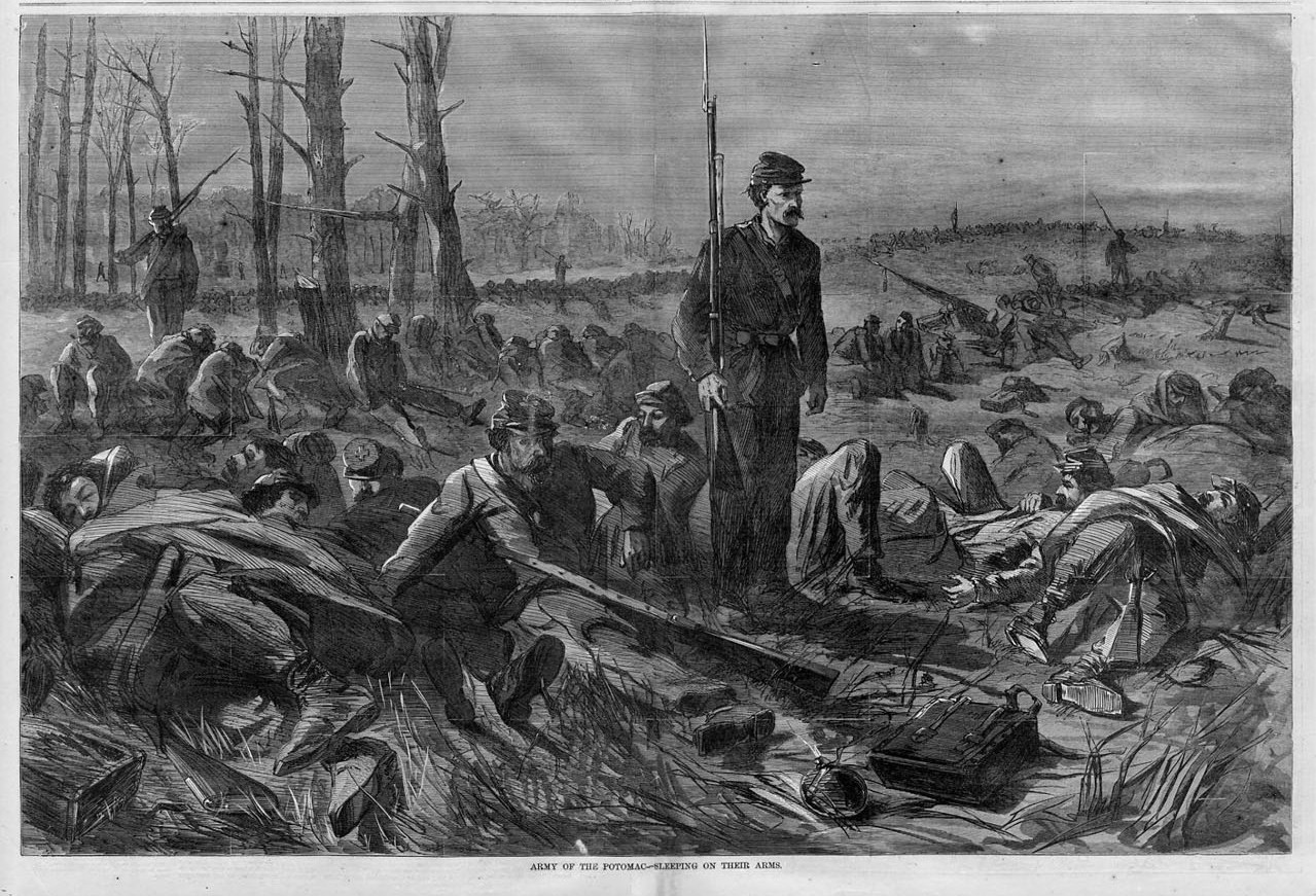 1279x871 Winslow Homer Civil War Soldiers Sleeping On Their Arms Ebay - Civil War Soldier Painting