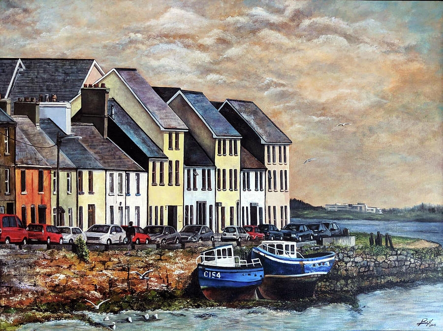 900x673 The Claddagh Of Galway Painting By Brian Normandeau - Claddagh Painting