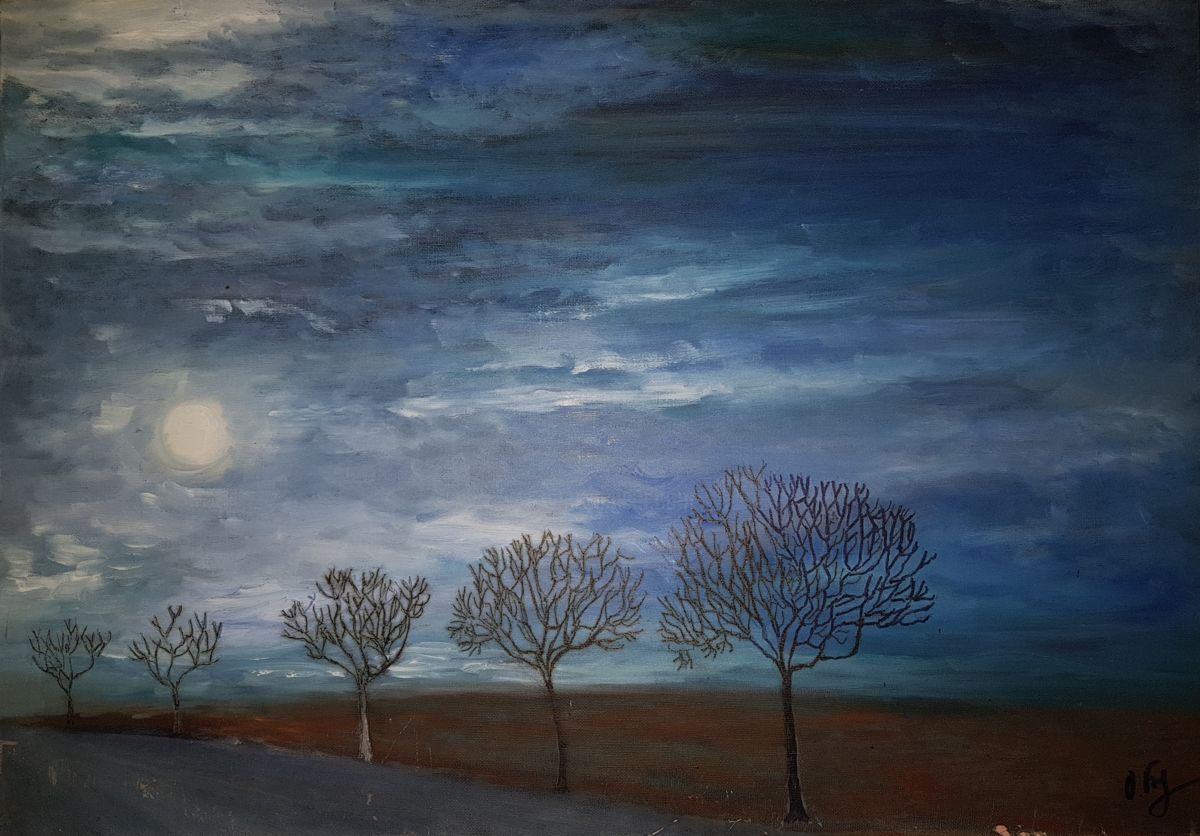 1200x836 Clair De Lune (Odile Fine) - Clair De Lune Painting