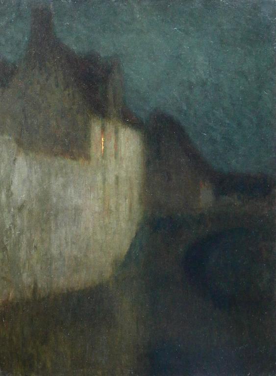 563x768 Henri Le Sidaner - Clair De Lune Painting