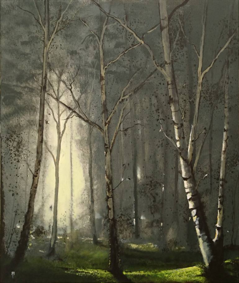 770x912 Saatchi Art Clair De Lune Painting By Alan Harris - Clair De Lune Painting