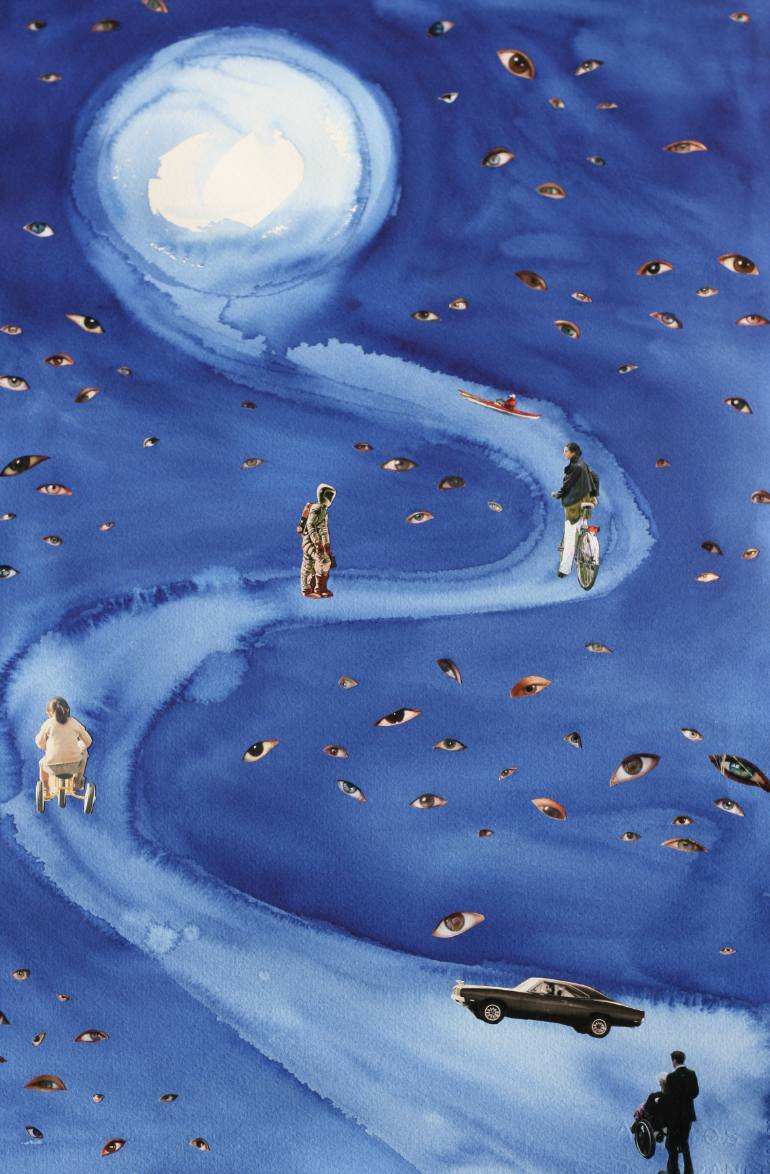 770x1174 Saatchi Art Clair De Lune Collage By Soyoung L Kim - Clair De Lune Painting