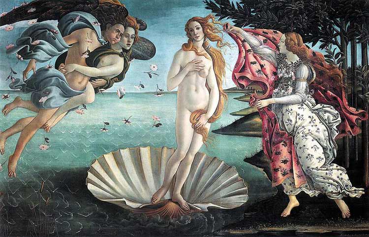 750x481 The Birth Of Venus By Sandro Botticelli - Clam Painting