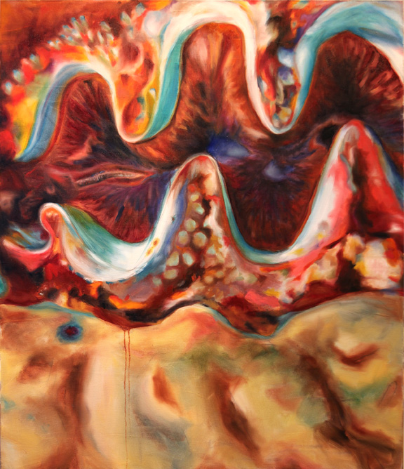 576x668 Works Christina J Wang - Clam Painting