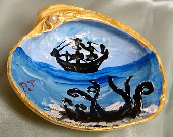 340x270 Clam Shell Painting Etsy - Clam Shell Painting