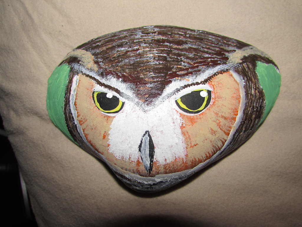 1024x768 Surf Clam Shell Art Great Horned Owl By Blackthroatblue - Clam Shell Painting