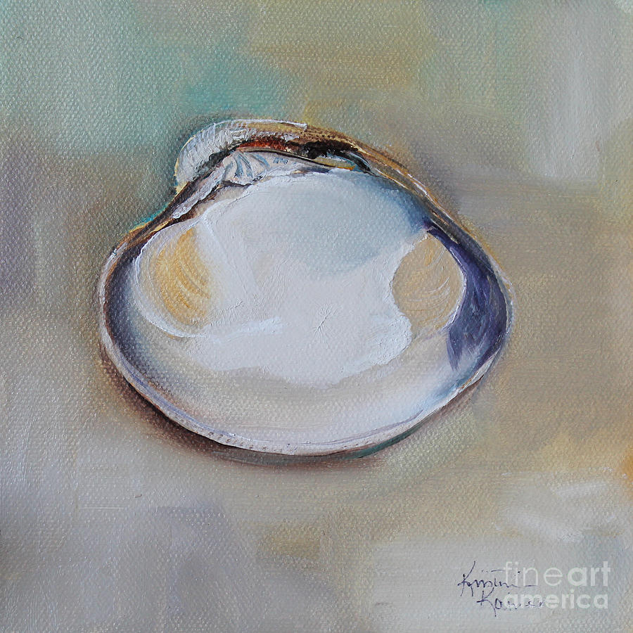 900x900 Clam Shell Painting By Kristine Kainer - Clam Shell Painting