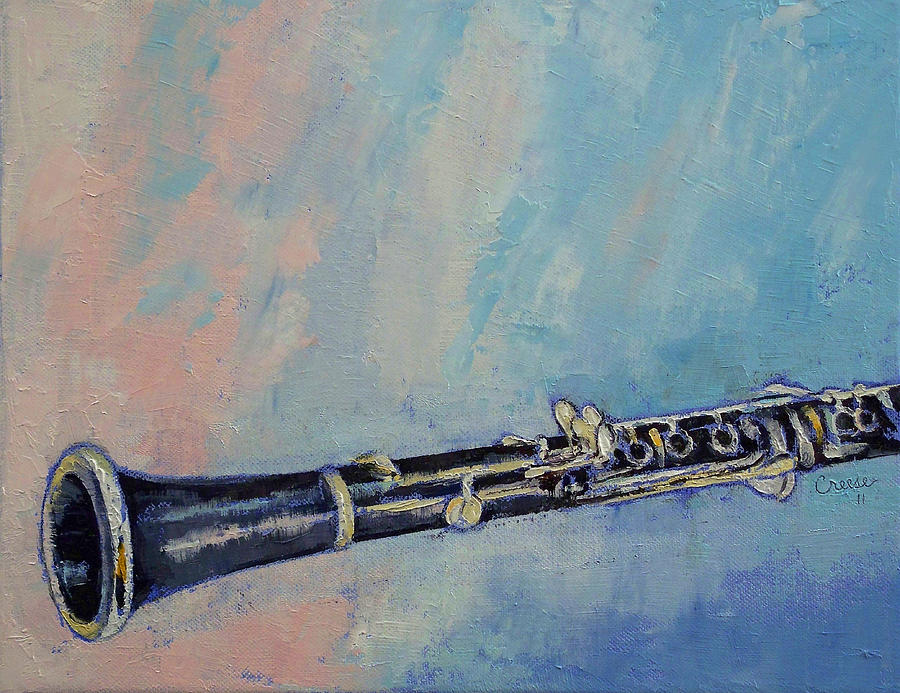 900x693 Clarinet Painting By Michael Creese - Clarinet Painting