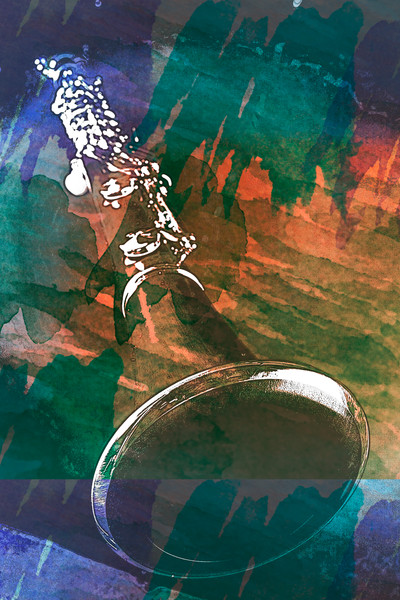 400x600 Clarinet Paintings Prints Of Music Instruments - Clarinet Painting