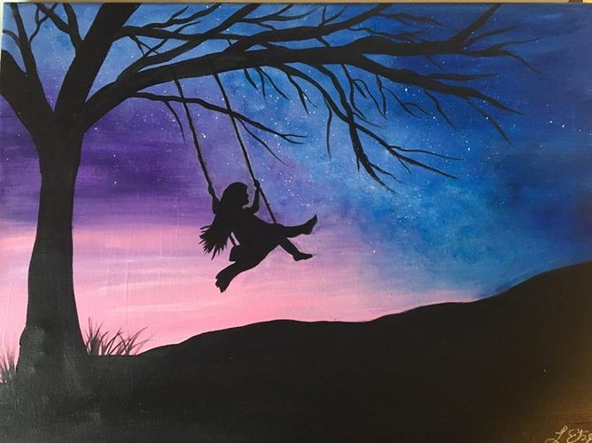 668x500 Child On Swing Painting Class - Class Painting