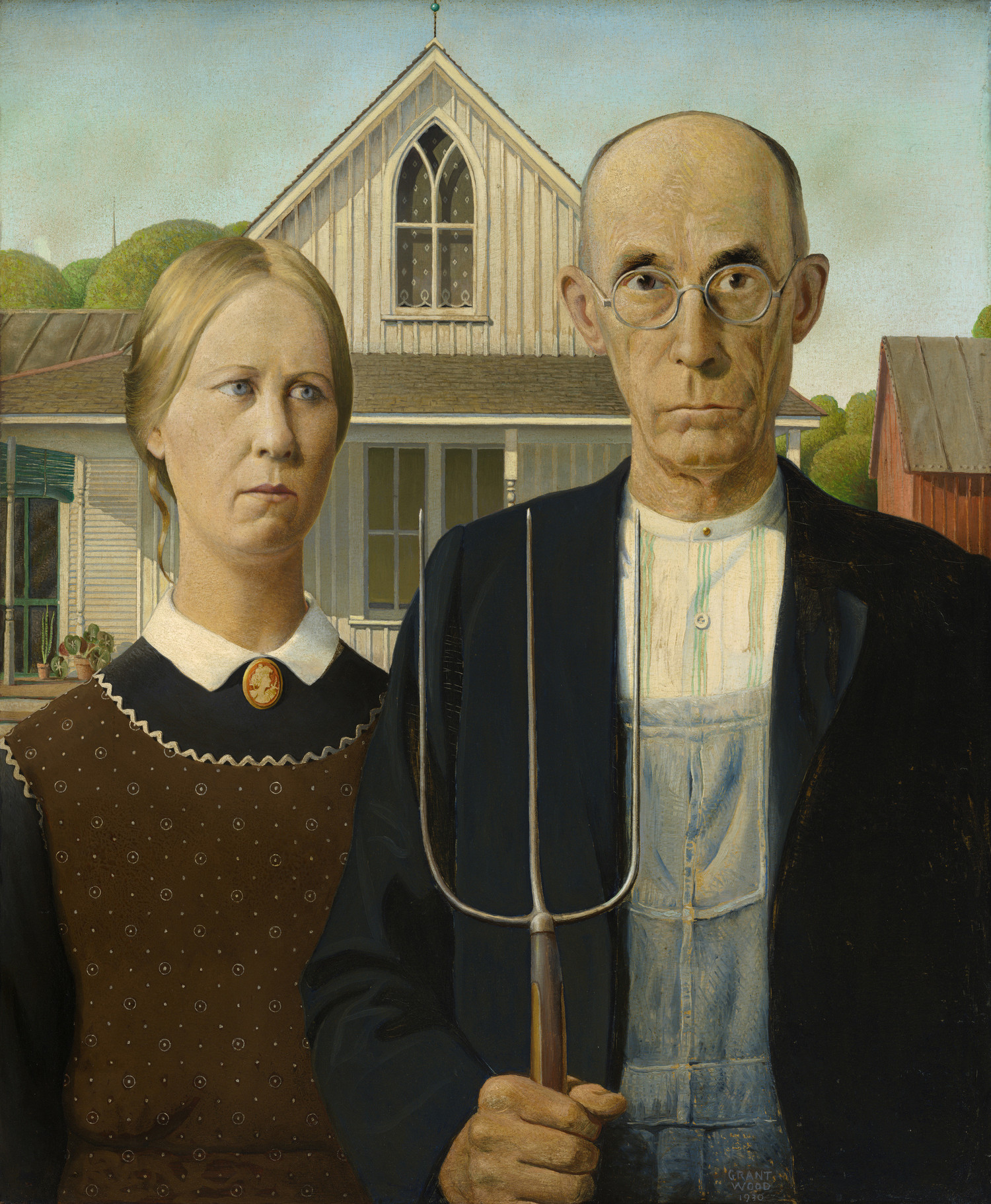 1500x1823 This Spring, See Classic Painting American Gothic - Classic American Painting