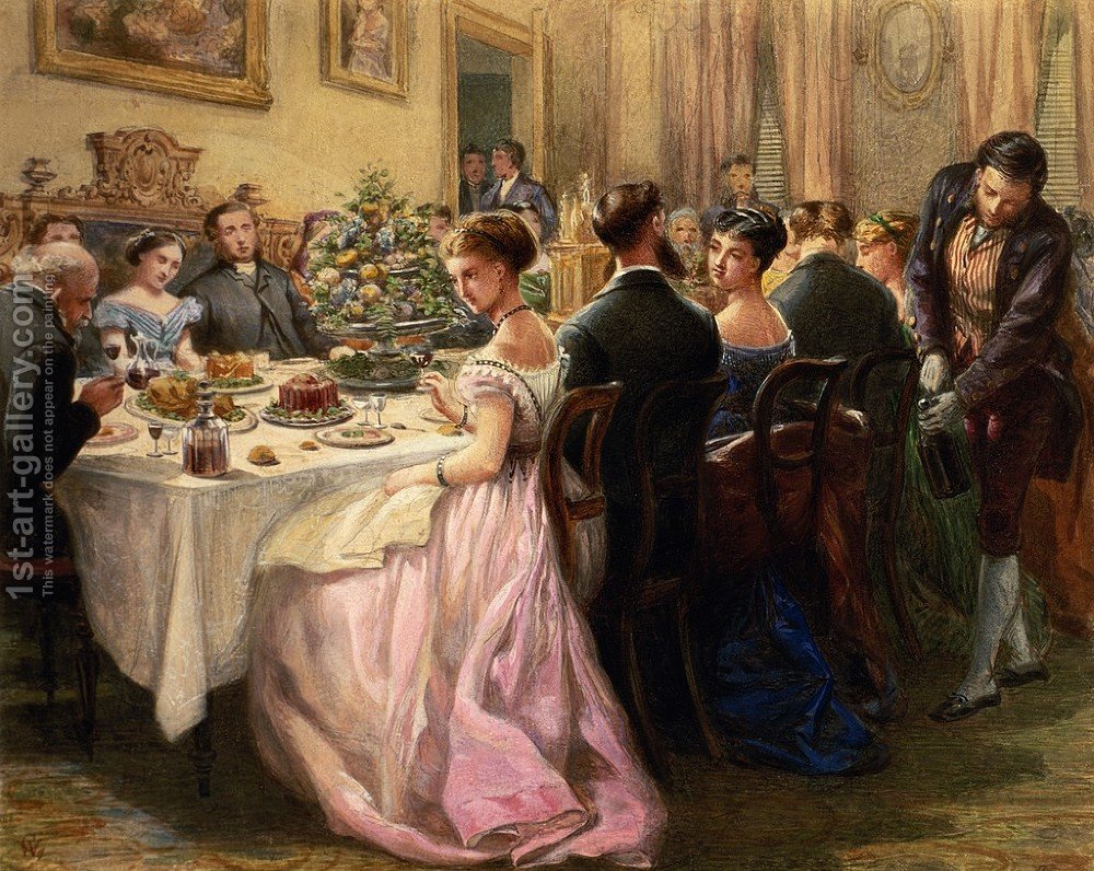 1000x796 The Dinner Party Sir Henry Cole Reproduction 1st Art Gallery - Classic Diner Painting