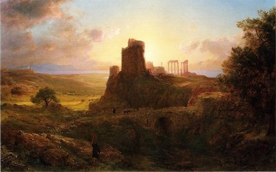 400x250 Whf896 Of Classic Landscape Painting,the Ruins - Classic Landscape Painting