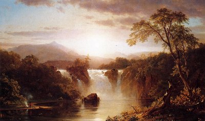 400x235 Whf857 Of Classic Landscape Painting,landscape With Waterfall - Classic Landscape Painting Images